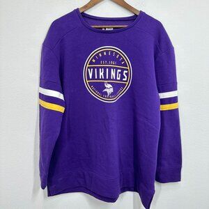 Minnesota Vikings Women's XXL NFL Official Round Neck Sweatshirt Purple Gold